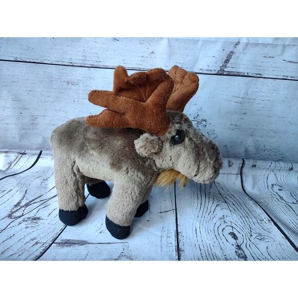 Alaska Friends Moose Plush Animal Brown Standing Small 8inch Alaska Souvenir - Picture 3 of 9